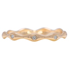 Bague sophistiquée en or jaune 14 carats avec diamant naturel de 0,05 carat
