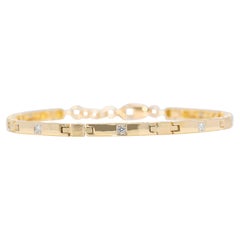 Bracelet sophistiqué en or jaune 18 carats de 0,21 ct de diamants naturels