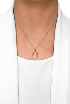 Sophisticated 0.28ct Natural Diamond Designer Pendant in 18k Rose Gold