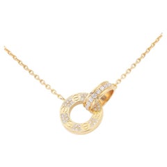Sophisticated 0.39ct Cluster Diamond Necklace in 18K Yellow Gold