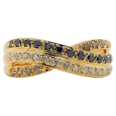 Sophisticated 0.39ct Natural Diamond Intertwined Triple Eternity Ring