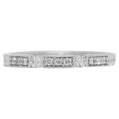 Used Sophisticated 0.3ct Half Eternity Natural Diamond Ring in 18K White Gold