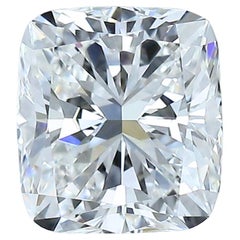 Sofisticato diamante doppio eccellente a forma di cuscino con taglio ideale da 1,01 carati