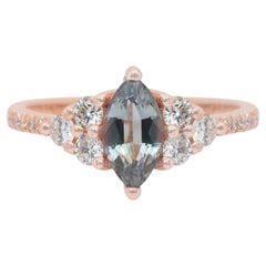 Anspruchsvoller Ring mit 1,06 Karat Tansanit und Diamanten aus 18 Karat Roségold