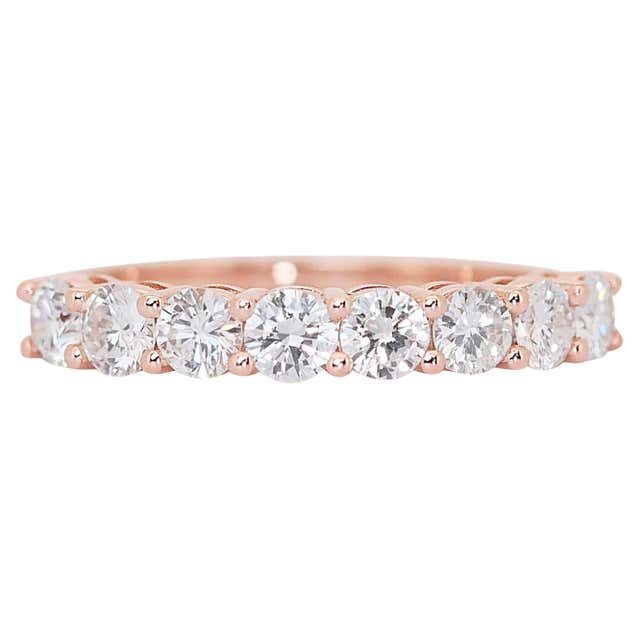 Fascinating 1.07ct Diamonds Half Eternity 7-Stone Ring in 18k Yellow ...