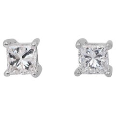Sophisticated 1.14ct Diamonds Stud Earrings in 18k White Gold - GIA Certified