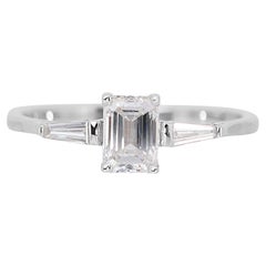 Sophisticated 1.23ct Diamonds 3-Stone Ring in 18k White Gold - IGI Certified