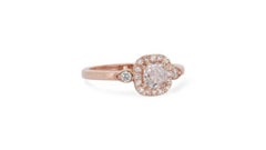 Sophisticated 1.33ct Cushion Cut Pave Diamond Ring in 18K Pink Gold