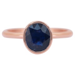 Raffinierter 1,40 Karat Saphir Solitär Ring in 14k Roségold - IGI zertifiziert