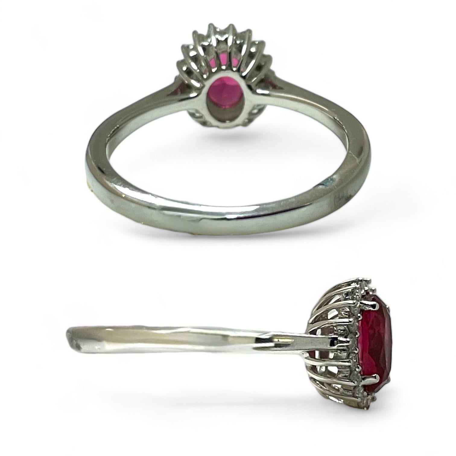 Sophisticated 14K White Gold Red Gemstone Jewelry Collection In Excellent Condition For Sale In New York, NY