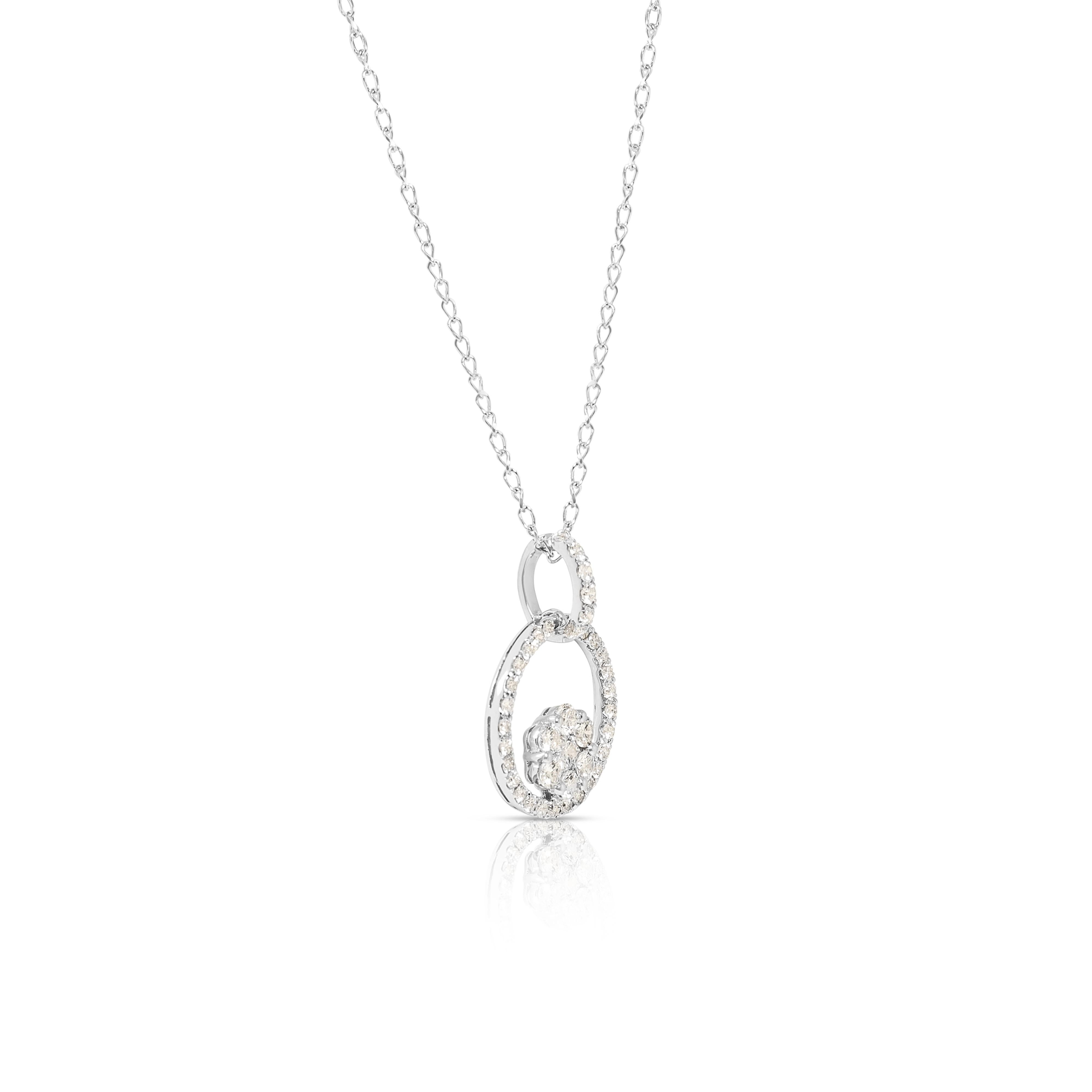 Sofisticata collana di diamanti da 1,57 carati in oro bianco 18 carati In condizioni ottime in vendita a רמת גן, IL
