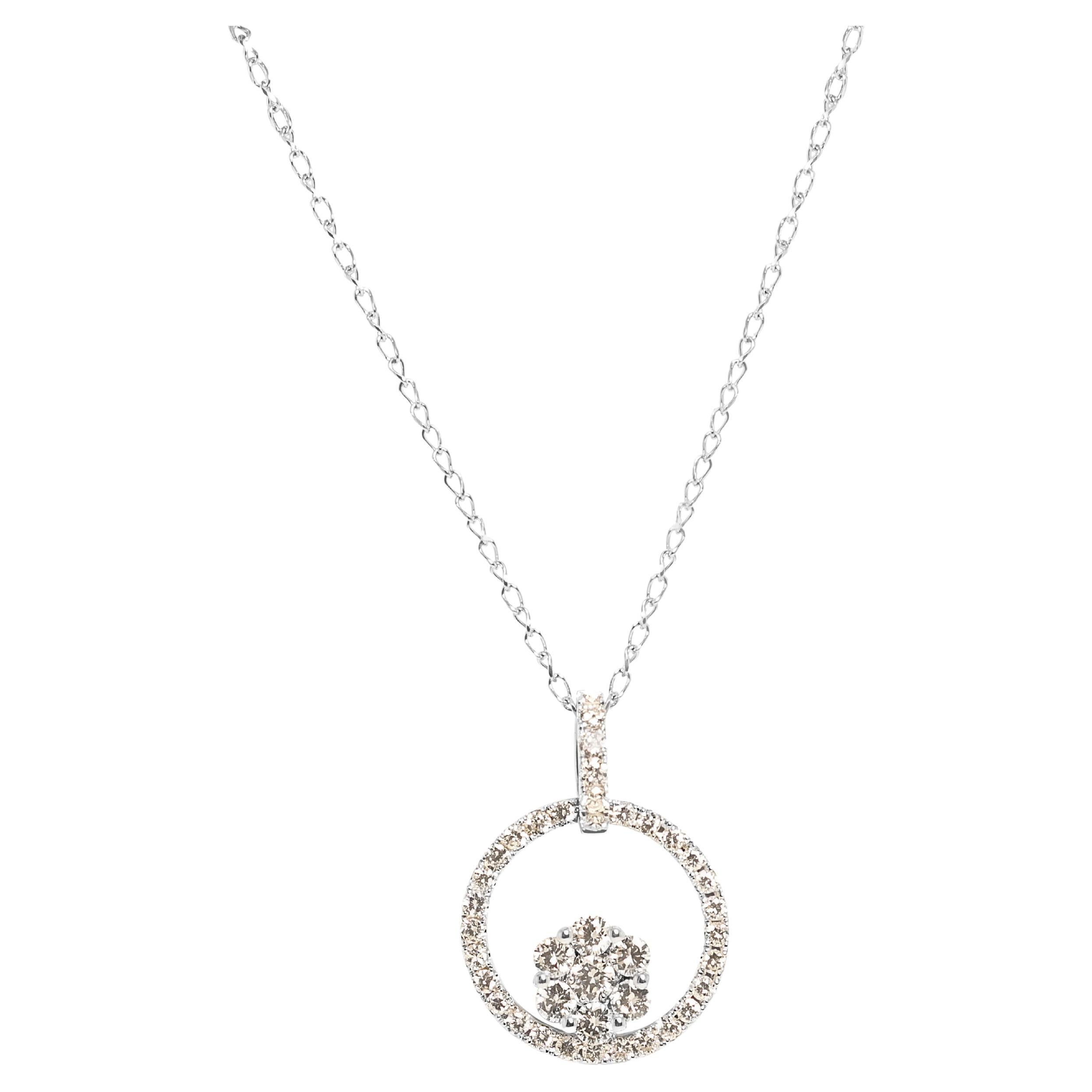 Sophisticated 1.57ct Diamond Necklace in 18K White Gold