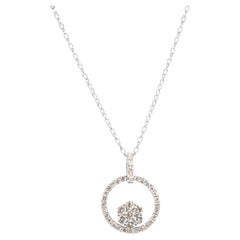 Sophisticated 1.57ct Diamond Necklace in 18K White Gold