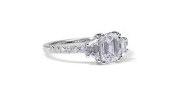 Sophisticated 1.83ct Diamonds 3-Stone Ring in 18k White Gold - GIA Certified