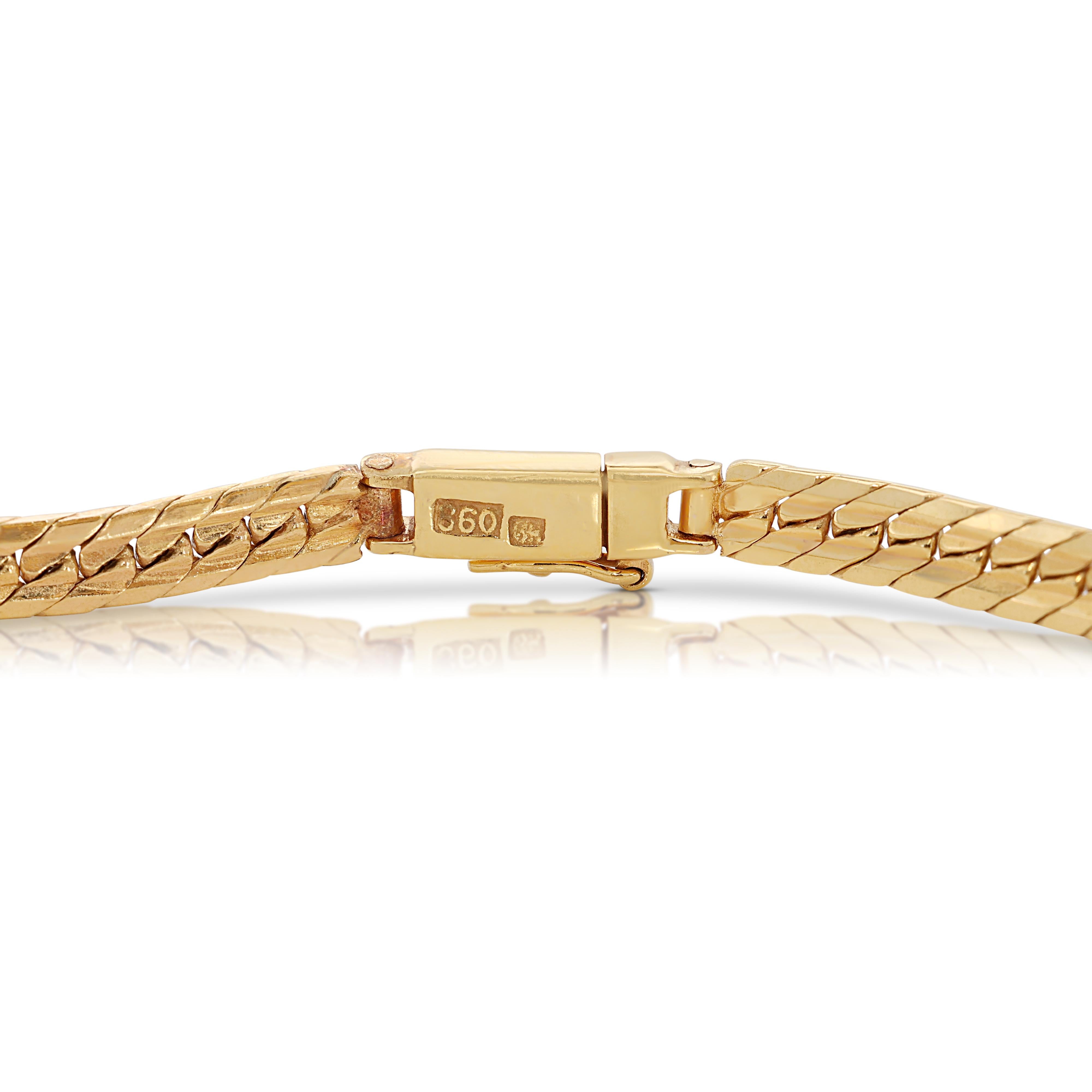 Sophisticated 1.87ct Diamonds Bracelet in 20k Yellow Gold For Sale 2