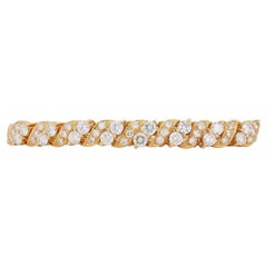 Bracelet sophistiqué en or jaune 20 carats avec diamants 1,87 carat