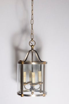 Sophisticated 20th Century French Brass and Nickel Lantern