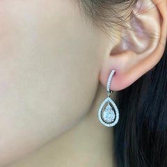 Sophisticated 2.64ct Natural Diamonds Earrings in 18K White Gold