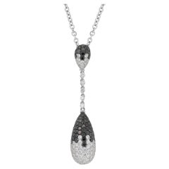 Sophisticated 3.60ct Diamonds Drop Necklace in 18k White Gold - IGI Certified