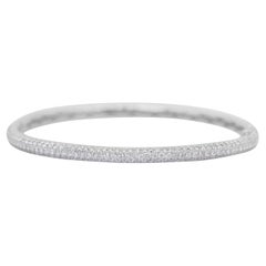Bracelet sophistiqué en or blanc 18 carats avec diamants de 3,95 carats, certifié IGI