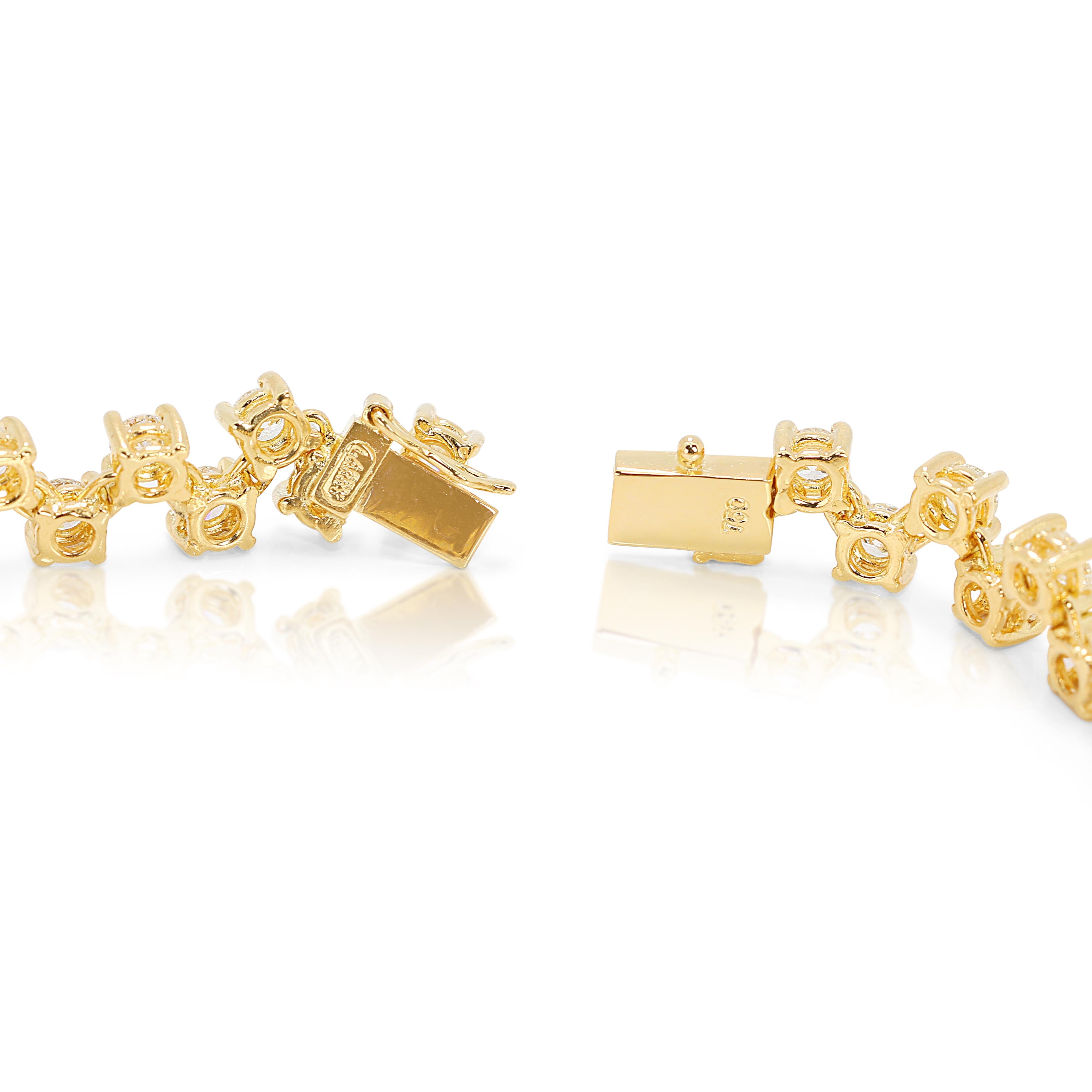 Women's Sophisticated 4.32ct Diamonds Bracelet in 18K Yellow Gold