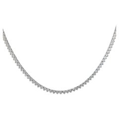 Sophisticated 4.63ct Diamonds Chain Necklace in 18k White Gold - IGI Certified