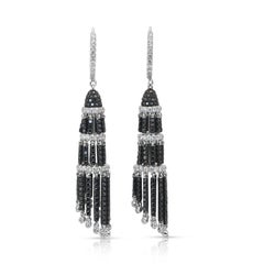 Sophisticated 5.00ct Diamonds Drop Earrings in 18k White Gold - IGI Certified