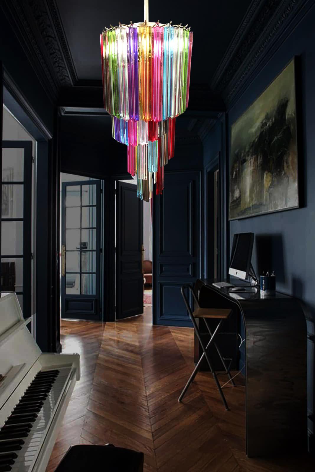 italien Lustre de Murano sophistiqu et magnifique multicolore Arlecchino en vente