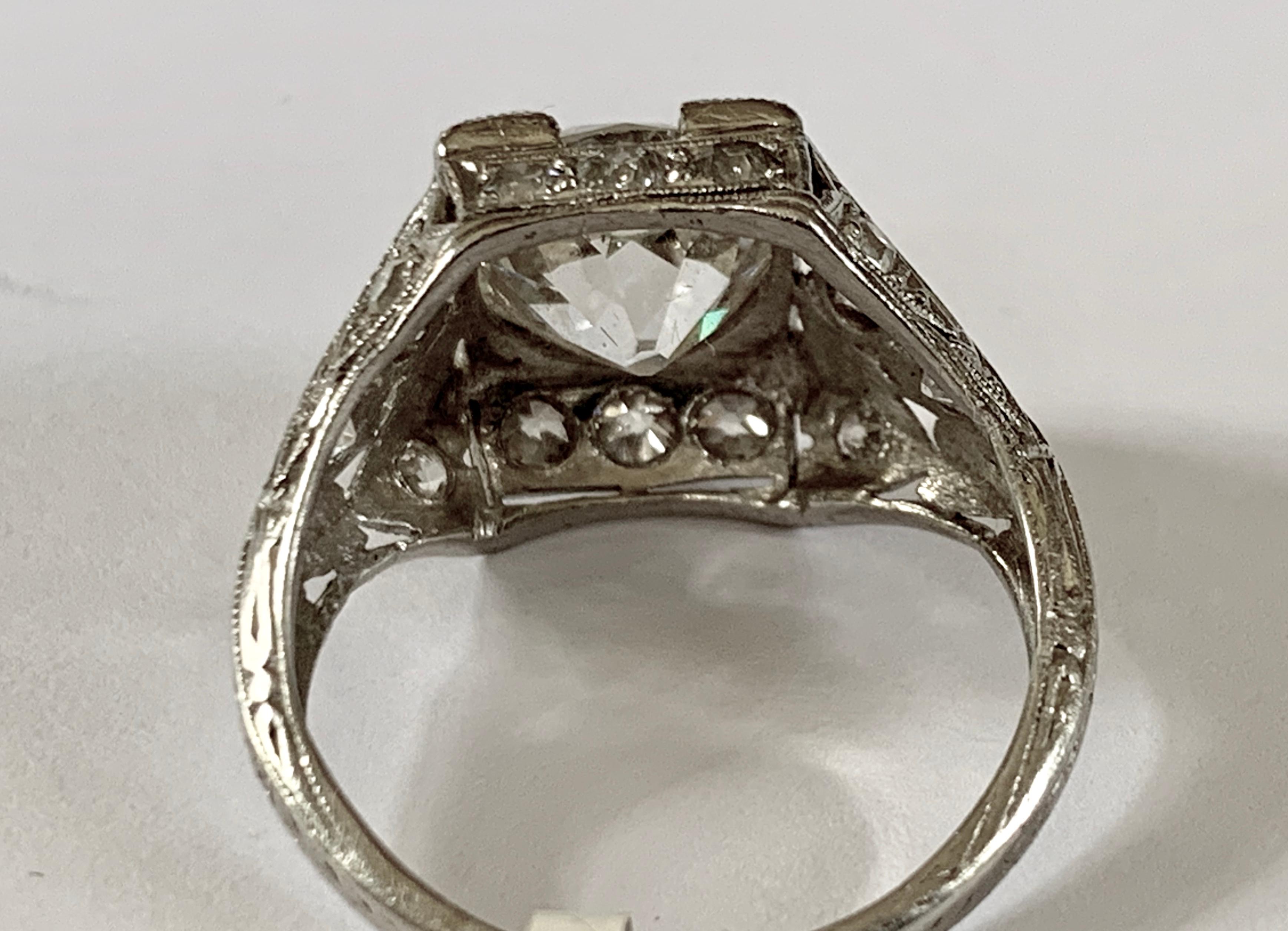 Round Cut Sophisticated and Stylish Art Deco Solitaire Ring For Sale