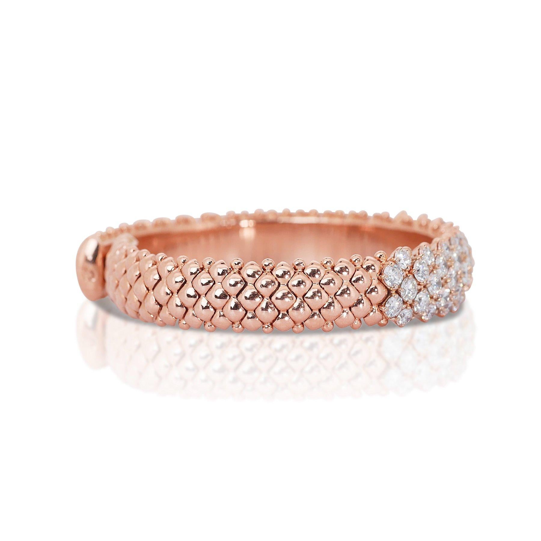Sophisticated Bangle with Natural Diamonds For Sale 1