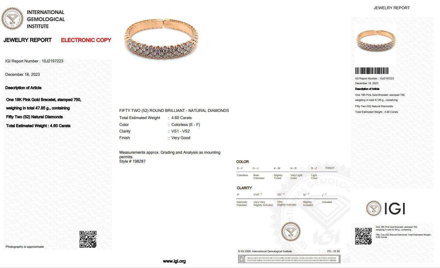Sophisticated Bangle with Natural Diamonds For Sale 2