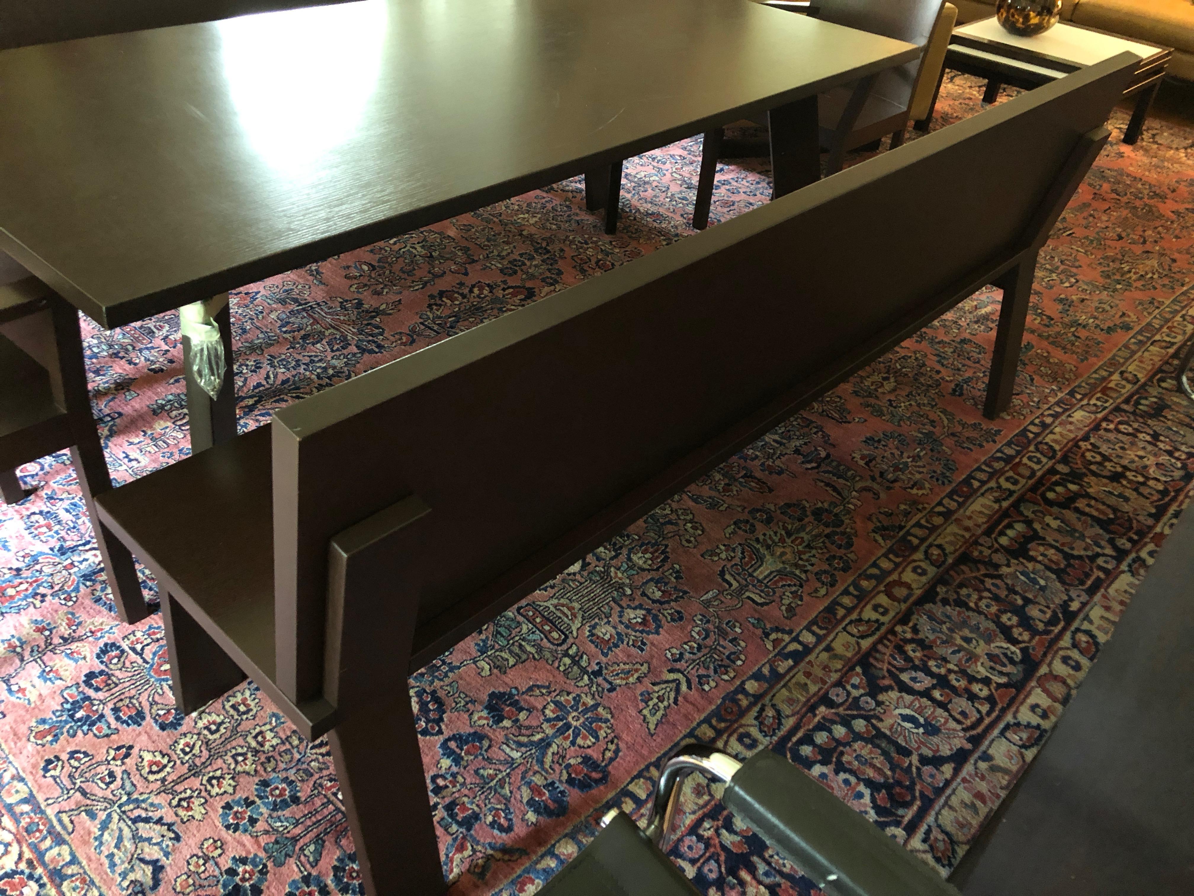 dining table with two benches