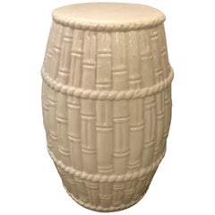 Sophisticated Ceramic Blanc de Chine Side Table Drinks Table Garden Seat