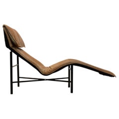 Sophisticated Cognac Leather ‘Skye’ Chaise Longue by Tord Björklund, Sweden 1970