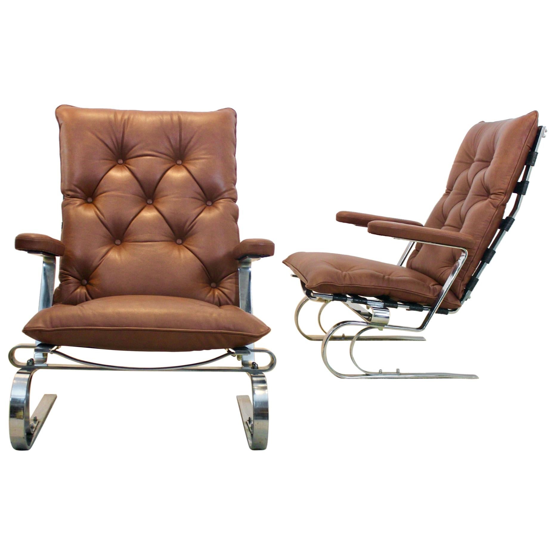 Sophisticated COR Leather Lounge Chairs