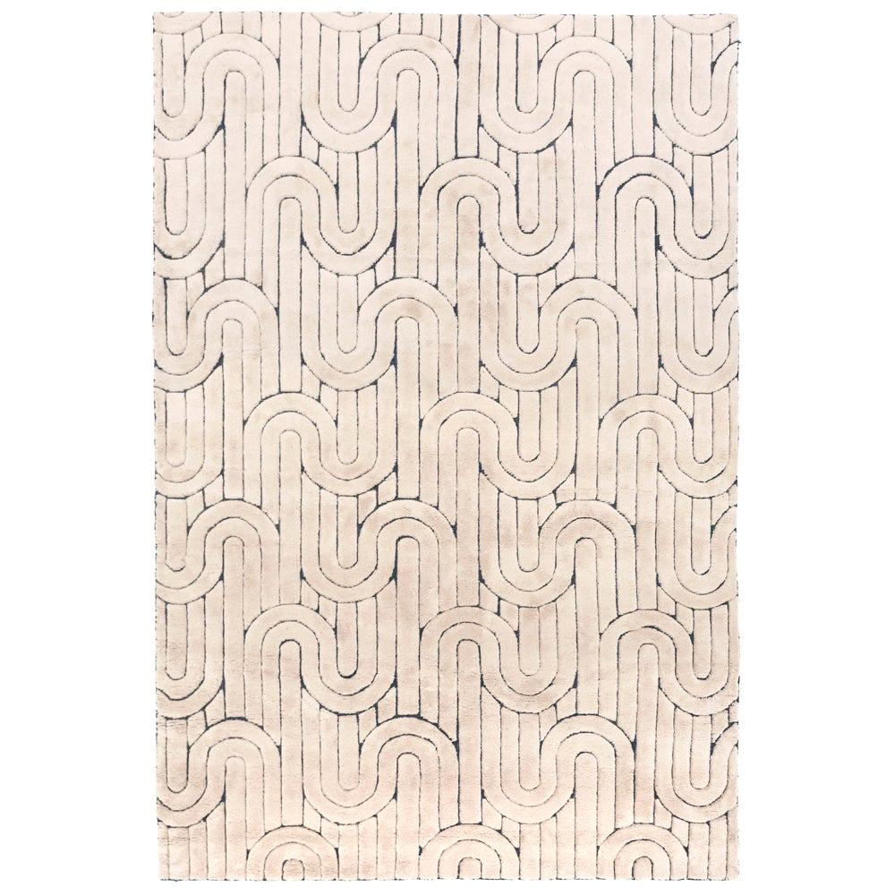 Sophisticated Customizable Reality Weave Rug in Cream Large For Sale