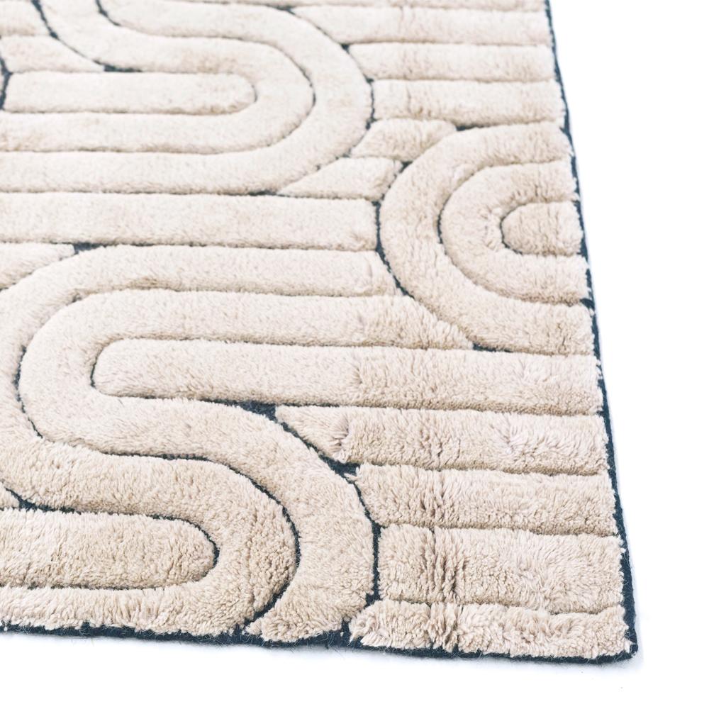 Raffinierter anpassbarer Reality Weave Teppich in Creme Klein (Handgewebt)