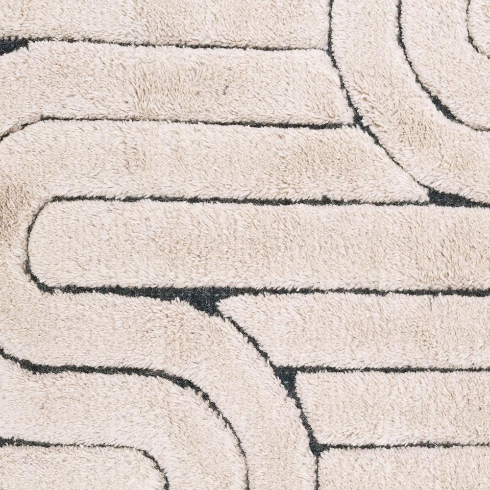 Raffinierter anpassbarer Reality Weave Teppich in Creme Klein (21. Jahrhundert und zeitgenössisch)