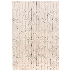 Tapis sophistiqué et personnalisable réalité tissé en crème X-Large