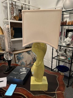 Sophisticated Designer Marianna Von Allesch Chartreuse Table Lamp