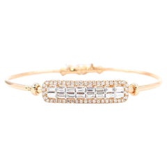 Bracelet sophistiqué en or rose 18k avec diamants