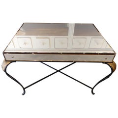 Sophisticated French 1940s Mirrored Table