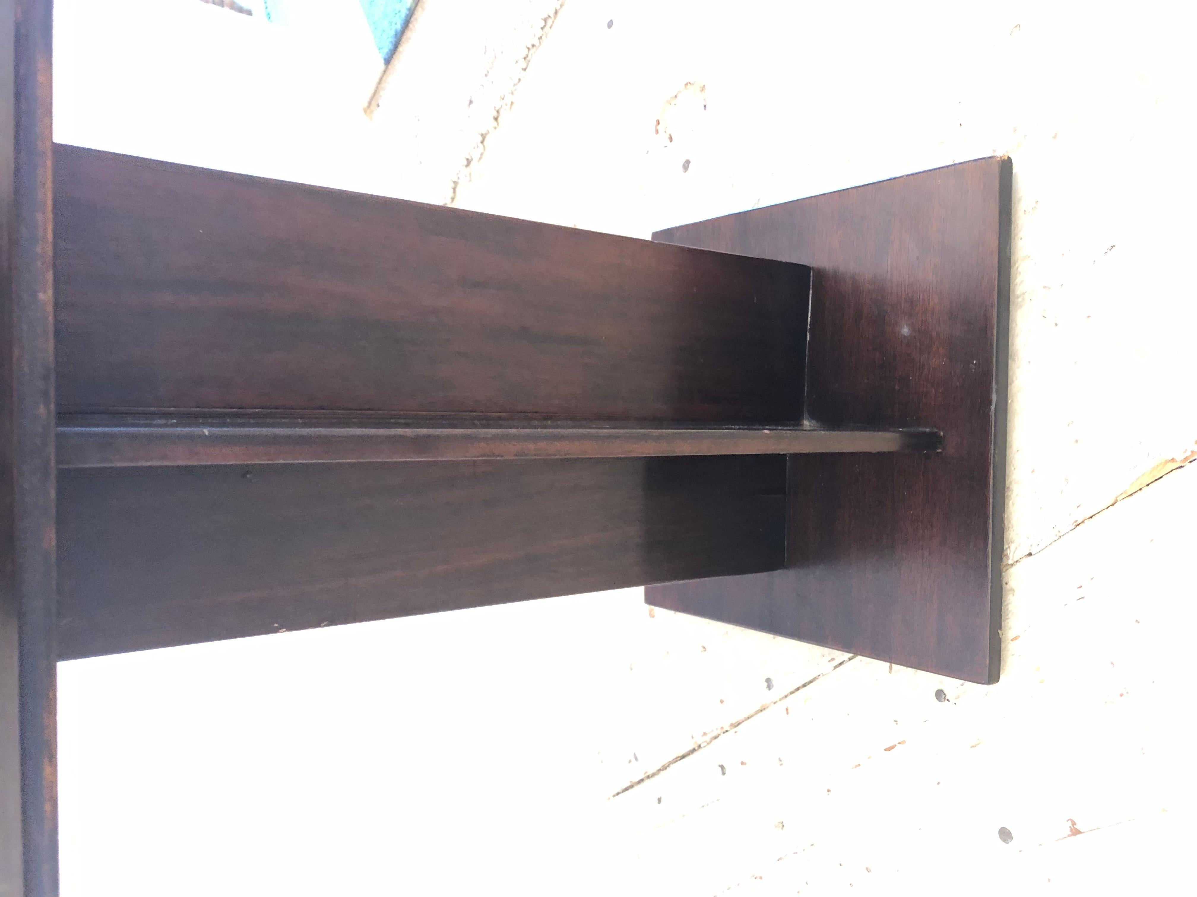 Mid-20th Century Sophisticated French Moderne Mahogany Small Square Drinks Side Table For Sale