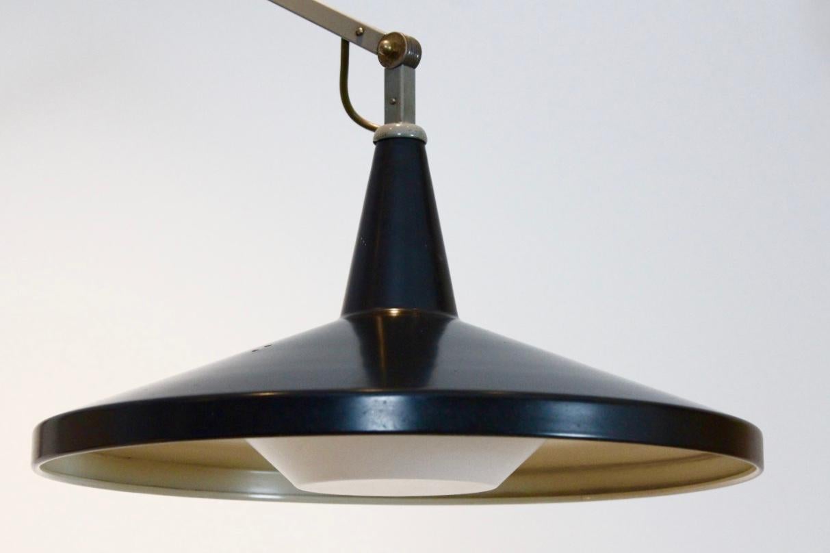 Steel Sophisticated Gispen Panama Wall Lamp No.4050 by W. Rietveld and A.R. Cordemeyer