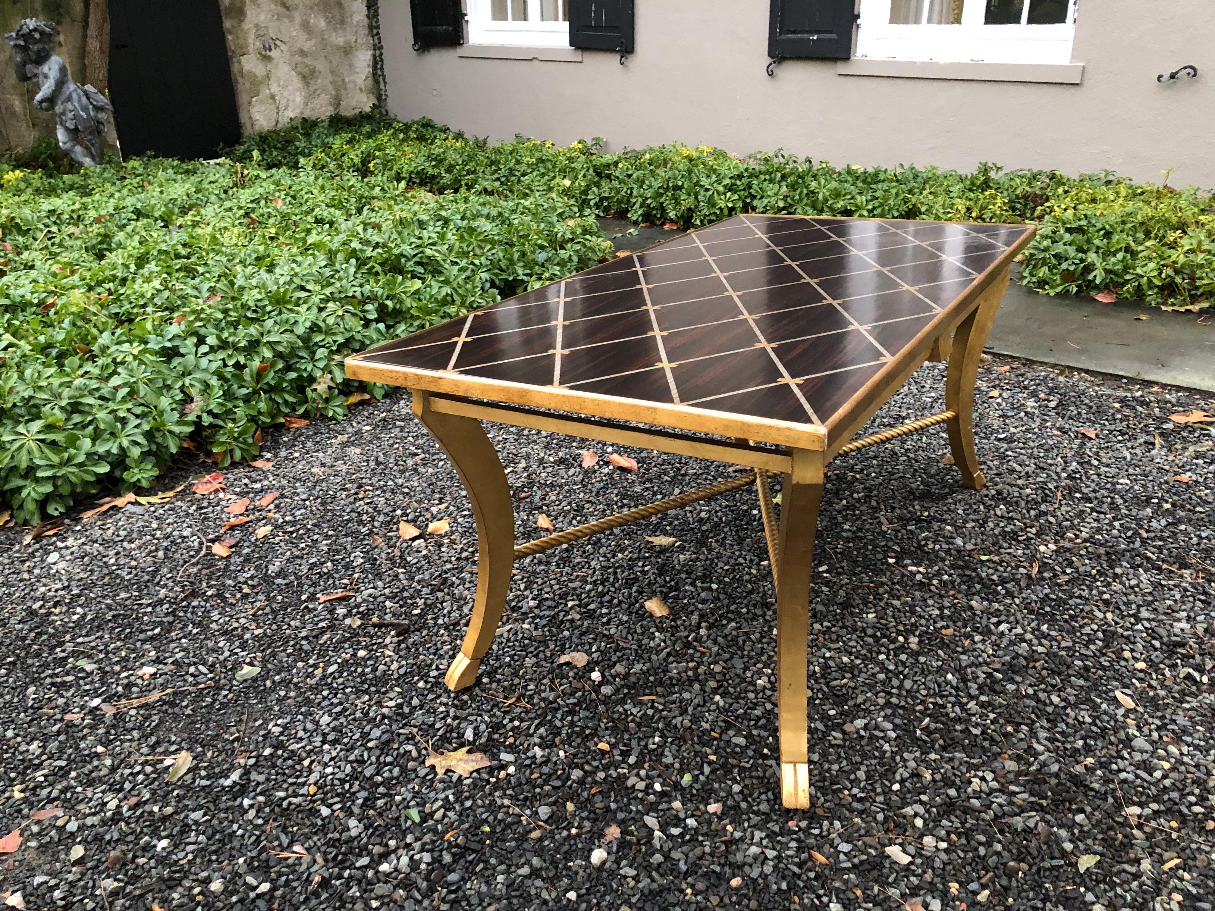 Sophisticated Inlaid Wood Coffee Table by Amy Howard 8