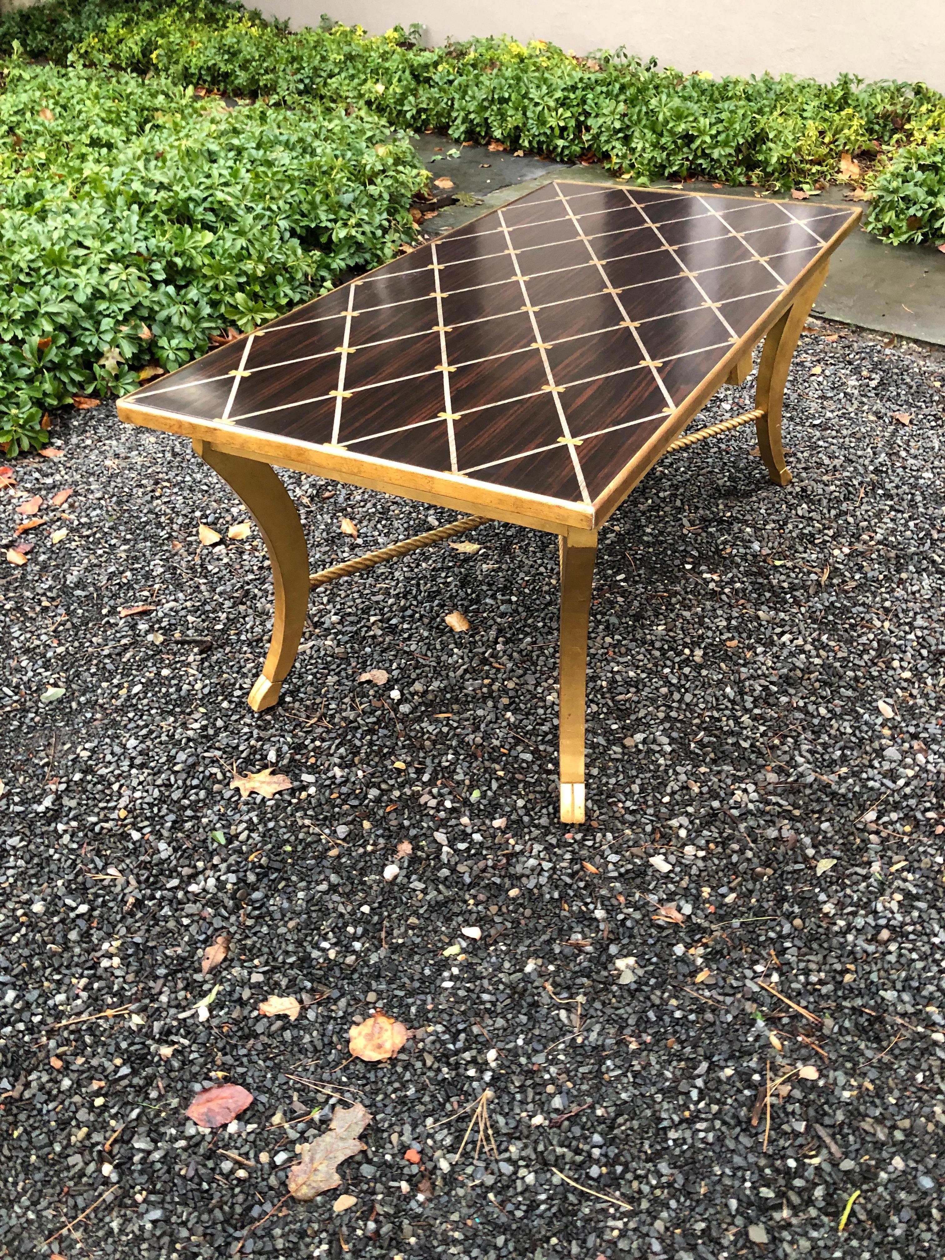 Sophisticated Inlaid Wood Coffee Table by Amy Howard 2
