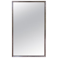 Sophisticated Large Elegant Antique Silver Gilt Rectangular Mirror