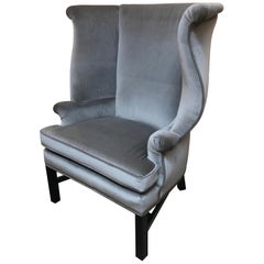 Sophisticated Large Wing Chair by Baker Furniture