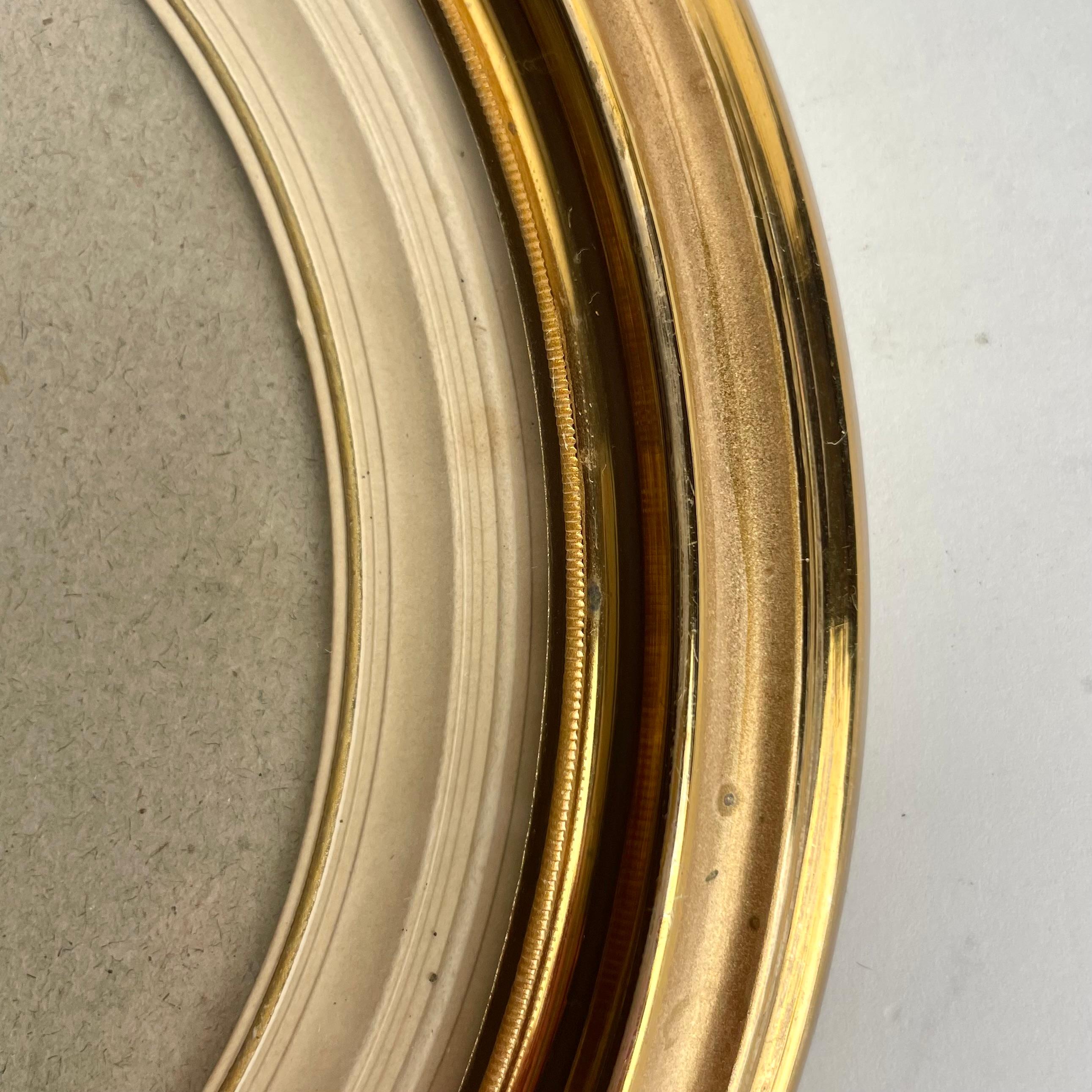 19th Century Sophisticated late 19th gilt and matte brass wall Photo Frame For Sale