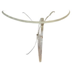 Sophisticated Mid Century Modern Lucite Demilune Console